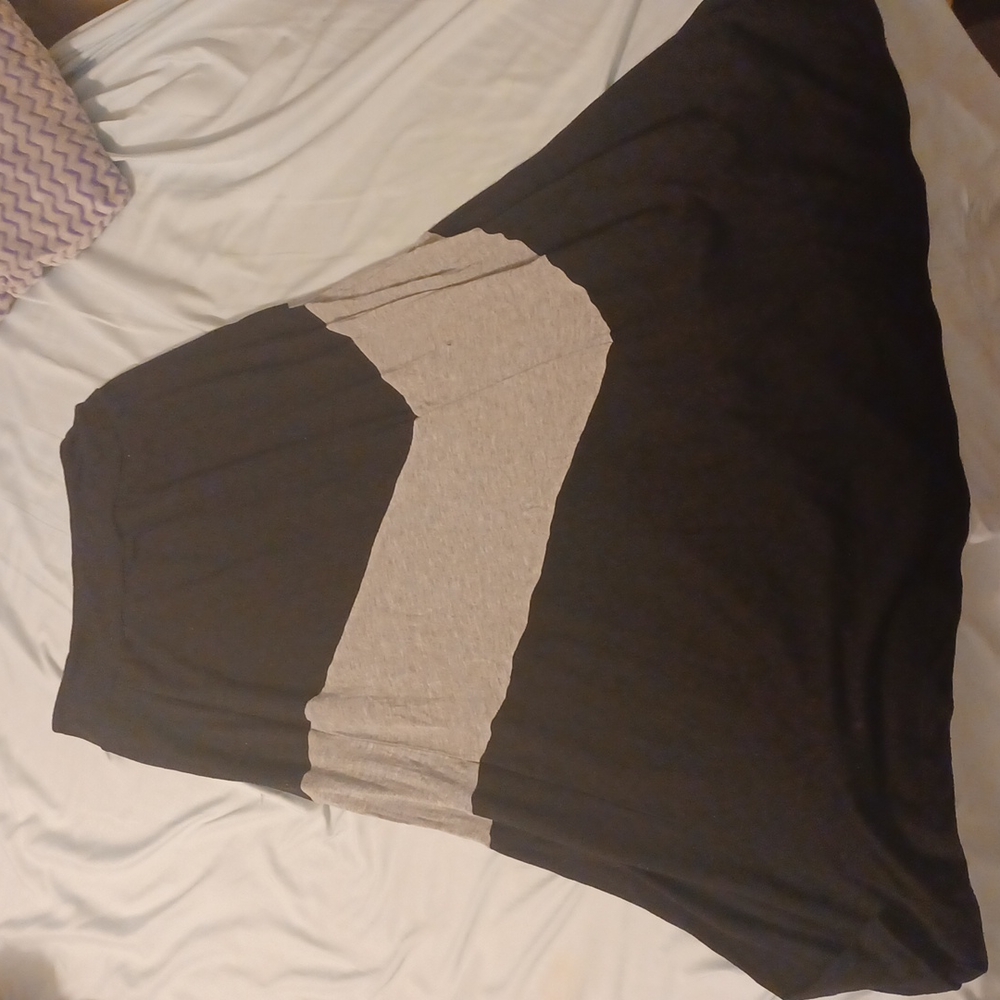 Long skirt ,gray and black in color,size 16